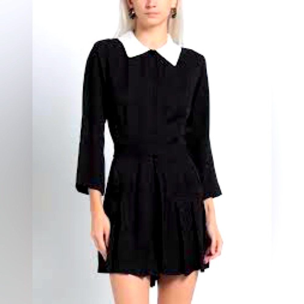 Sandro Black Collared Romper size 42